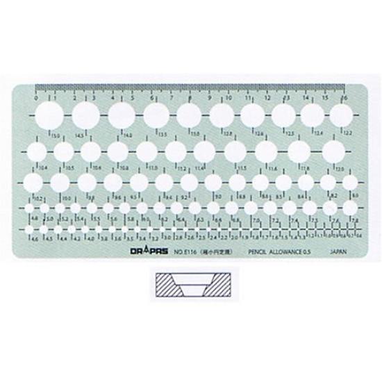 Drapas Miniature Circle Ruler Template, 31-116 E-116