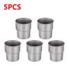 1-5pcs Titanium Coffee Cup Outdoor Camping Water Mug Ultralight Lightweight Portable with Folding Handle Tea Water Mug Tableware