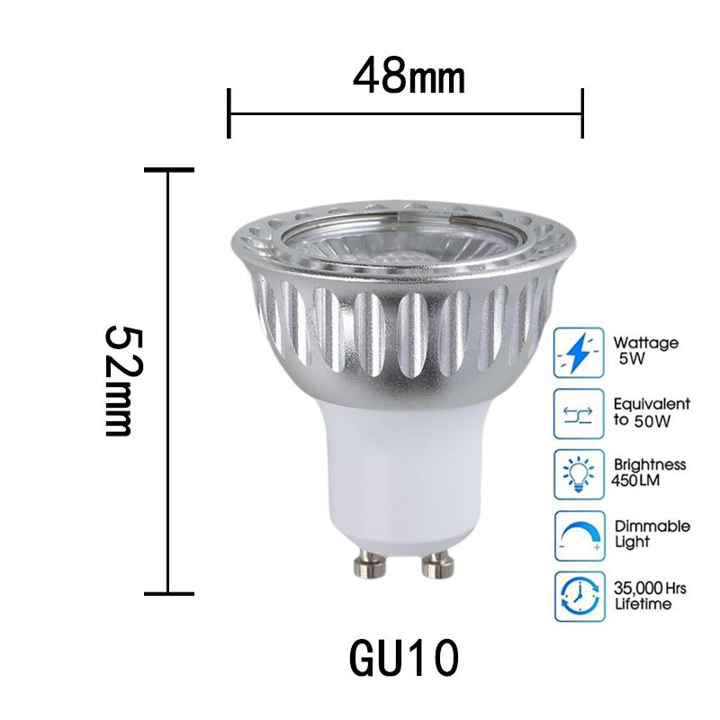 

10 Вт Диммируемый прожектор 12 В MR16 COB Лампа 3200K Gu5.3 LED Декор Комнатные Лампы E27 B22 Gu10 Гостиная E12 E27 Для Дома 4000K Красный Фиолетовый Cold White