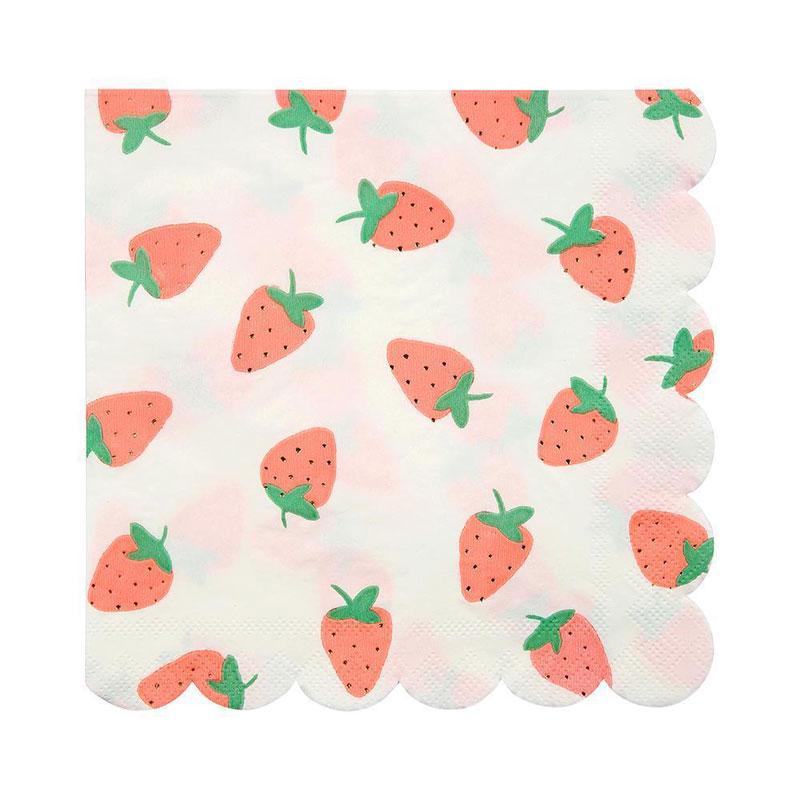 Fruit-Themed Disposable Picnic Set: Lemongrass, Strawberry, Watermelon, Pineapple Plates, Gold Foil Lace Party Plates, Cups & Napkins.