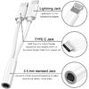 [Apple MFi Certified] Multi Lightning To 3.5 Mm Headphone Jack Adapter,iPhone Headphones Aux Audio Dongle + USB C Type C To 3.5 Female Adapter for