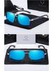 Men's Fashionable Square Polarized Sunglasses - Aluminum Magnesium, Spring Leg Metal, Perfect for Driving (Model 9821)