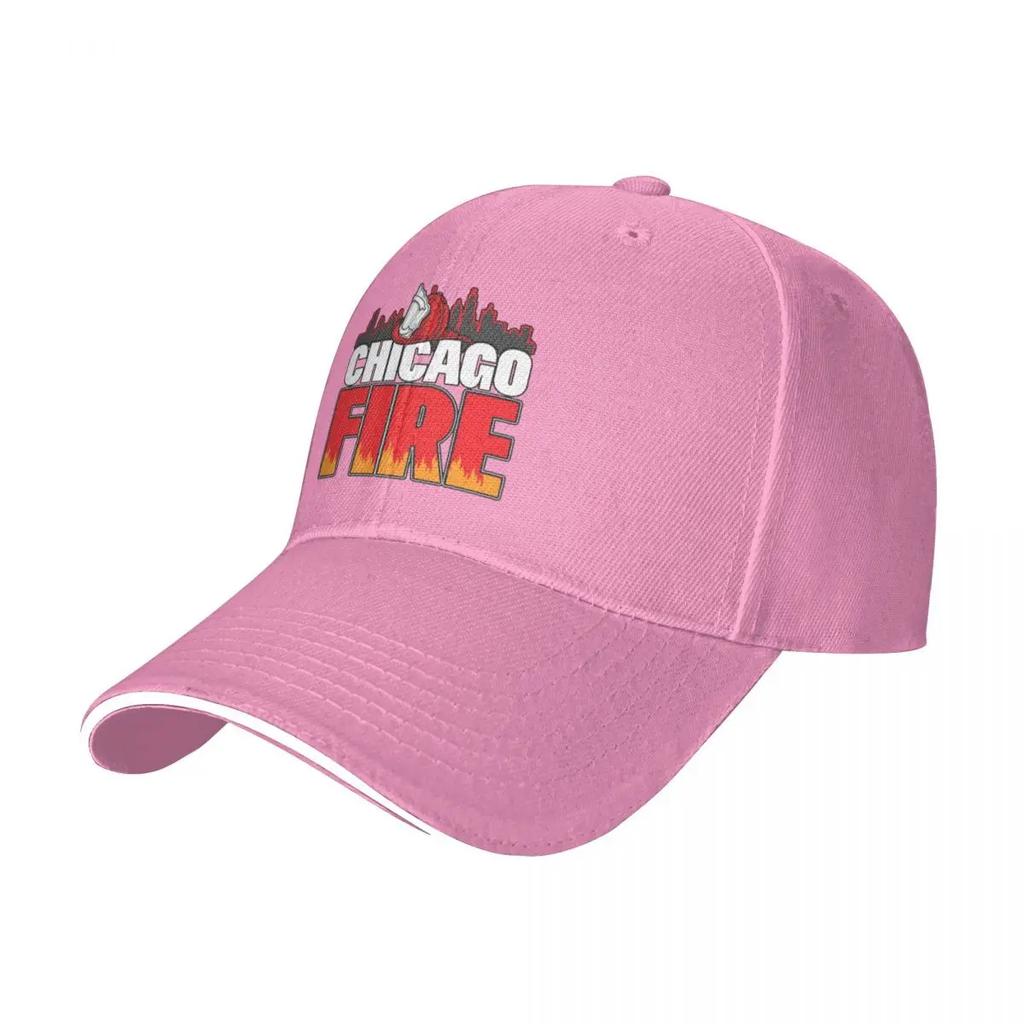 White Chicago Letters Fire DepartUnisex Hiking Baseball Caps Unisex High-end Male Beach Sunscreen Hats Peaked Cap