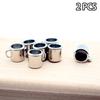 2 Stück Puppenhaus Miniatur Simulation Legierung Tasse Modell Metall Kaffeetasse Kinder Rollenspiel Spielzeug Puppenhaus Dekoration Zubehör