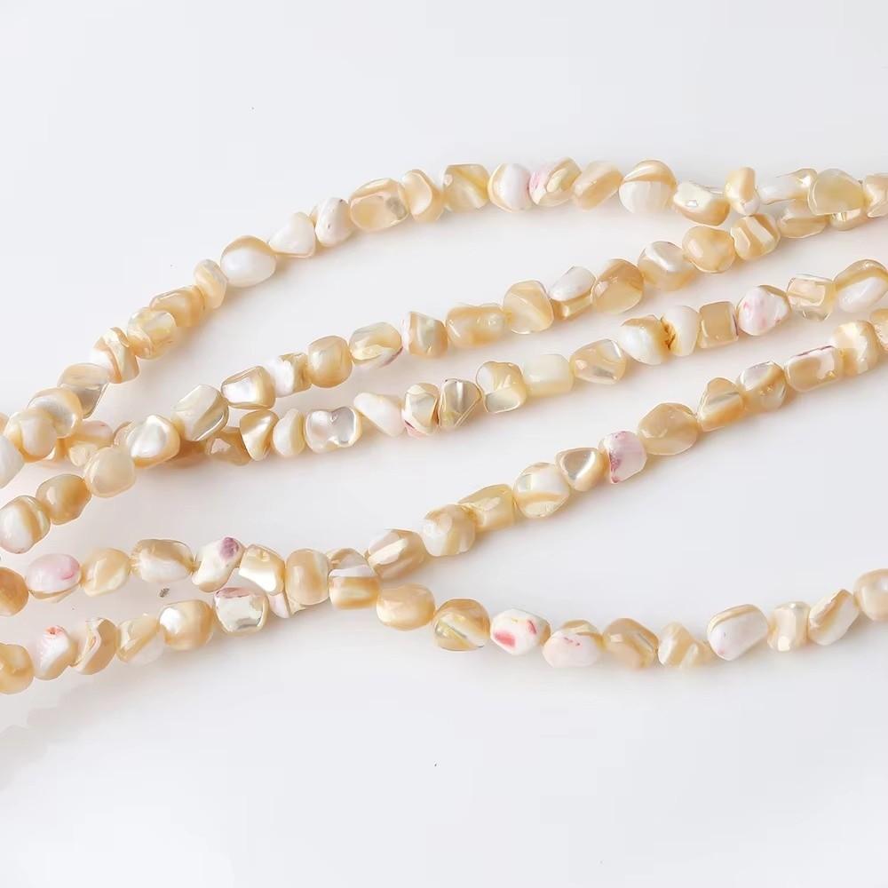 1 Strand Small Hole Beads Shell Beads Irregular Shape Beads For Jewelry DIY For Bracelet Craft