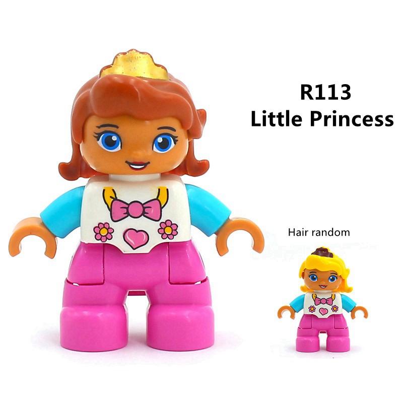 Duplo Action Figures Family Member Police Doctor Big Size Building Blocks Diy Education Kids Toys