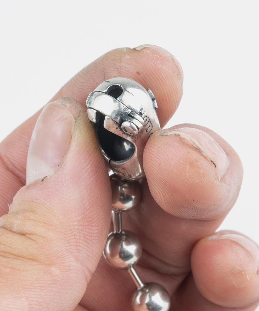 Sheen666 Crossbone Ball Chain Silver Bracelet 8Mm