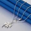 925 Sterling Silver 16-30 Inch Exquisite Clover Pendant Necklace for Women's Fashionable Wedding Jewelry Accessories