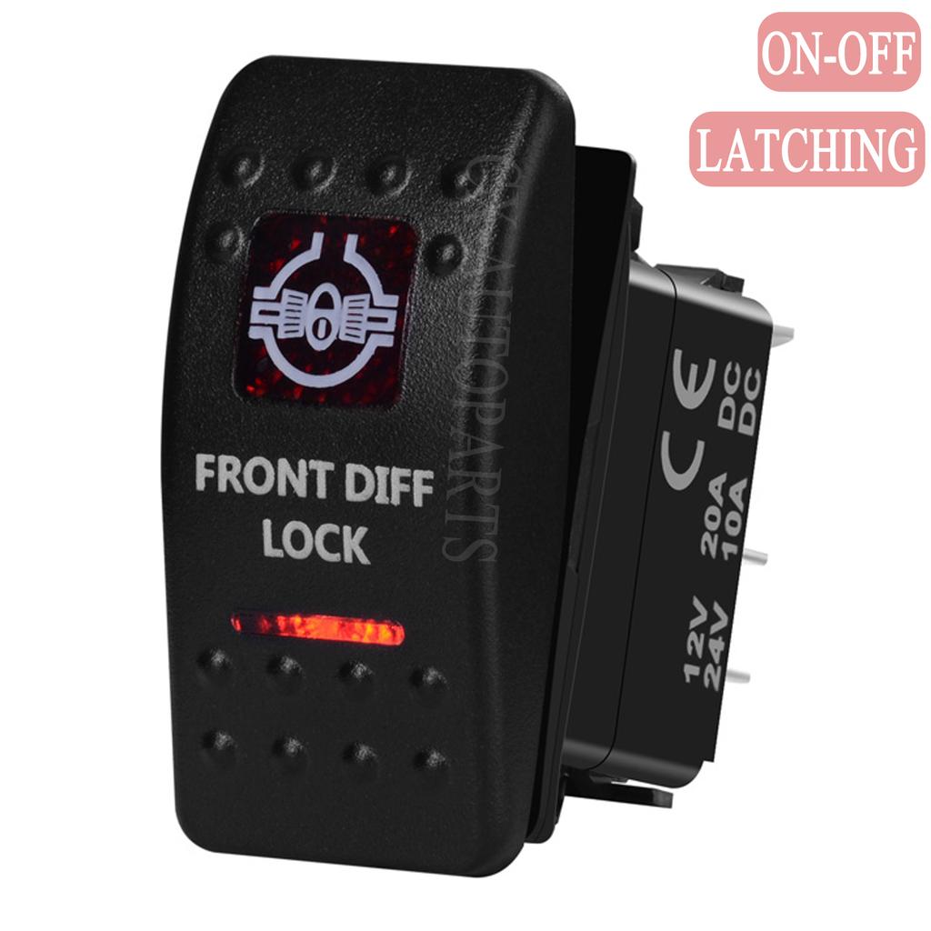 Waterproof Red LED Rocker Switch 12V 24V OFF Road Light ON OFF / ON OFF ON 3 Position Toggle for NARVA Carling ARB Style 4x4 Battery Switches5