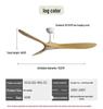 Variable Frequency Ceiling Fan with Light and Remote Control, Solid Wood Blades, for Living Room, Dining Room, Bedroom