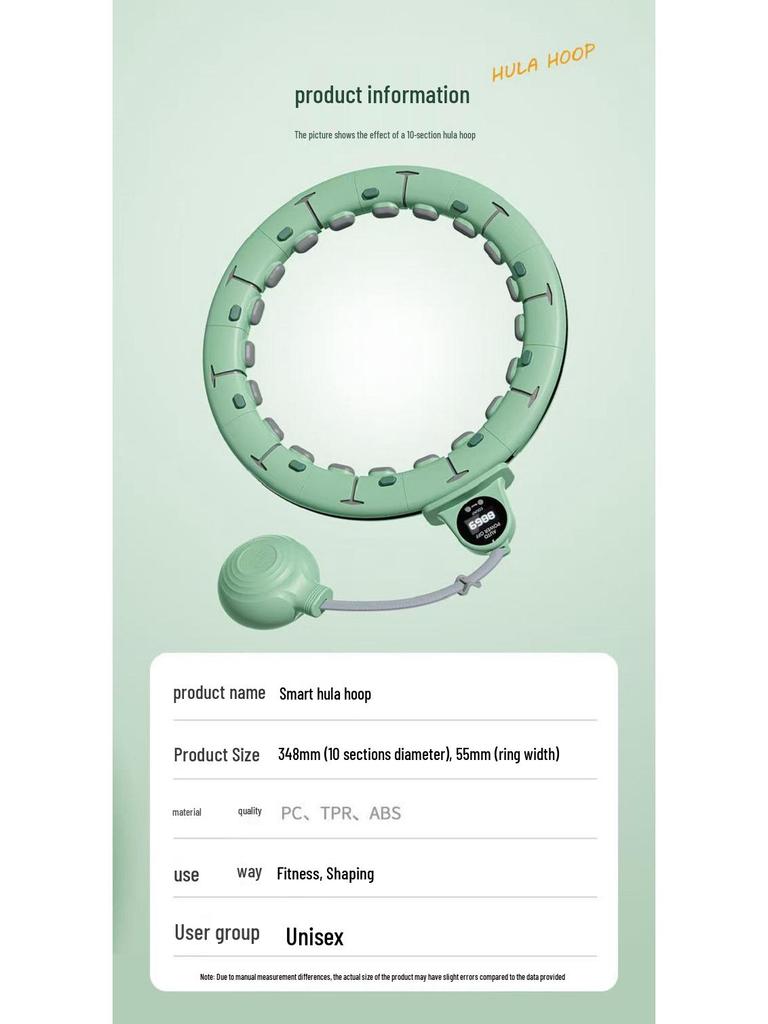 Inteligentne liczenie Hula Hoop: Damski Cichy, Odpinany, Nieopadający Design do Redukcji Tkanki Tłuszczowej na Brzuchu