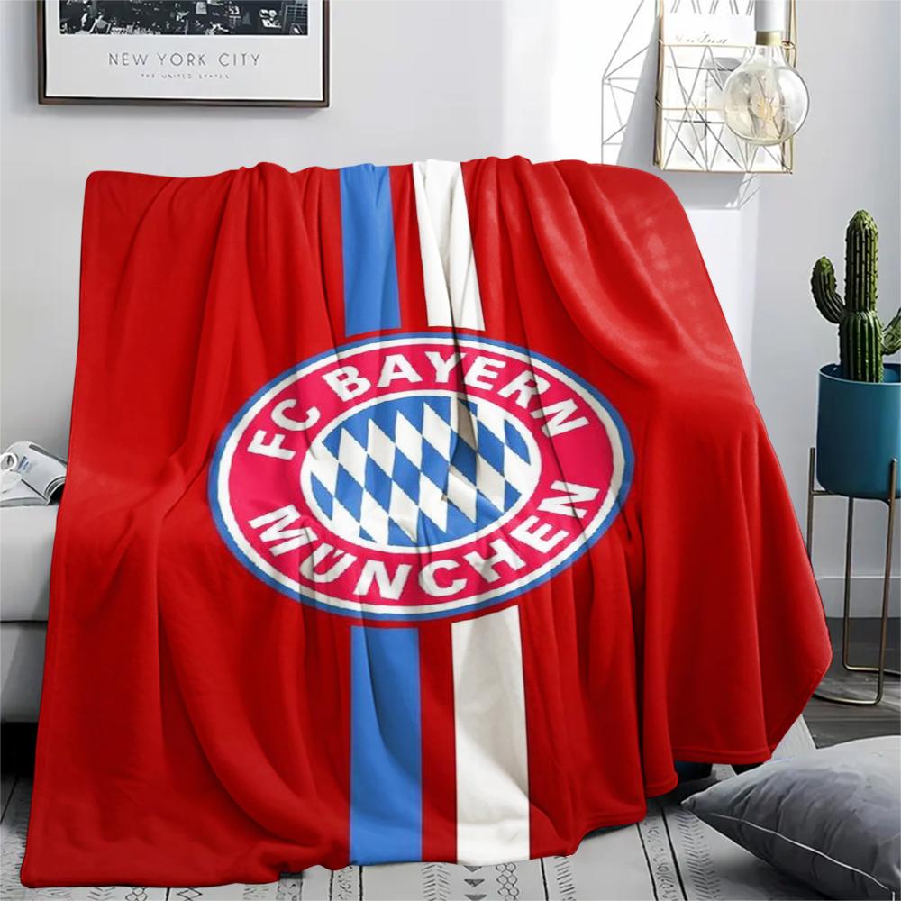 1pc FC Bayern Munich Print Flannel Blanket, High quality Comfortable for All Seasons, Home Decor, Warmth and Comfort, Perfect for Christmas Gifts47