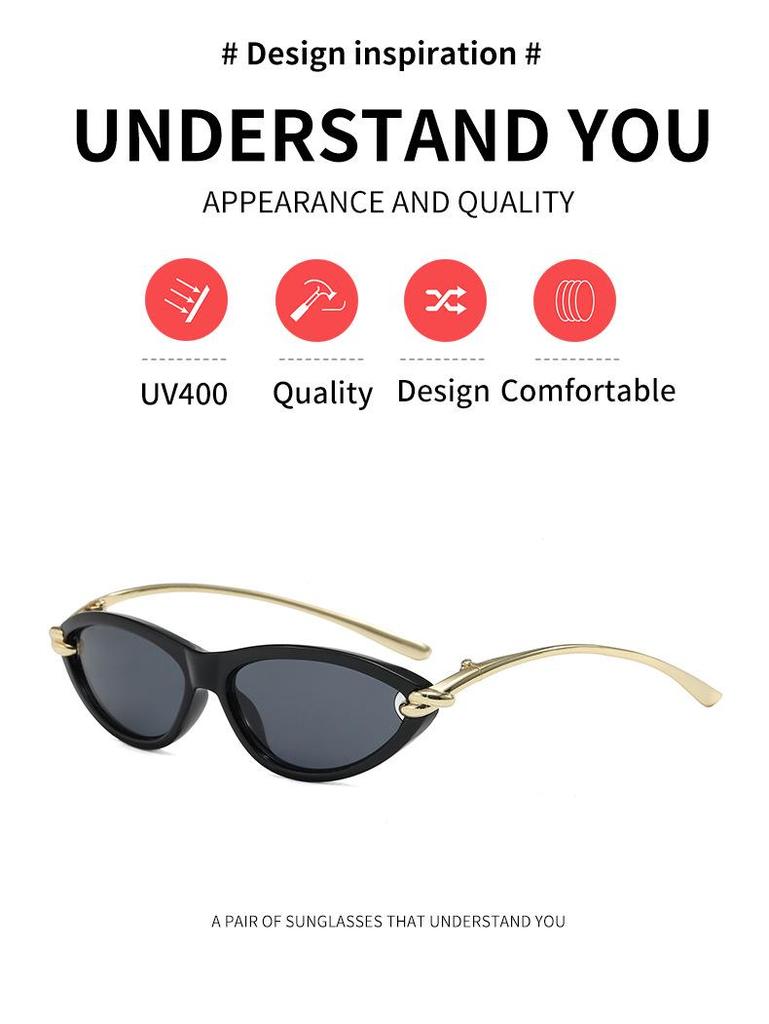 High-End Women’s Cat-Eye Sunglasses - UV Protection, European & American Style