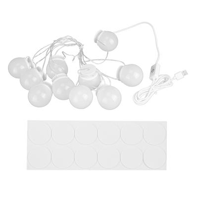 Luz de Preenchimento LED para Espelho de Parede com 10 Lâmpadas Cordão de Lâmpadas para Maquiagem Diária Profissional