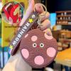 Creative Burger Fries Coin Purse Keychain - Cute Cartoon Earphone Bag for Students