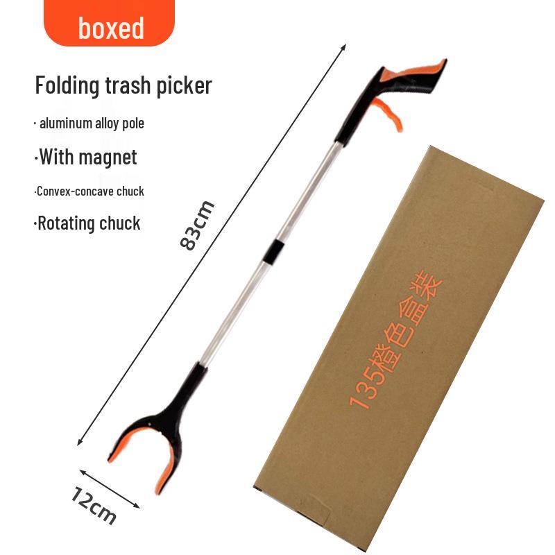 Aluminum Alloy Folding Trash Grabber: Durable Reacher for Household and Sanitation Use