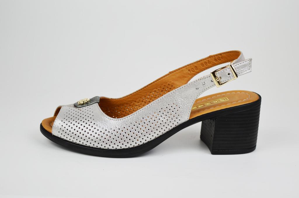 Sandalet Phany 108886 37 Gümüş deri