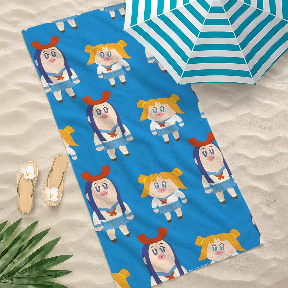 Anime Pop Team Epic Towel Microfiber Beach Towel Quick Dry Absorbent Soft for Swimming Yoga Resort Travel Camping