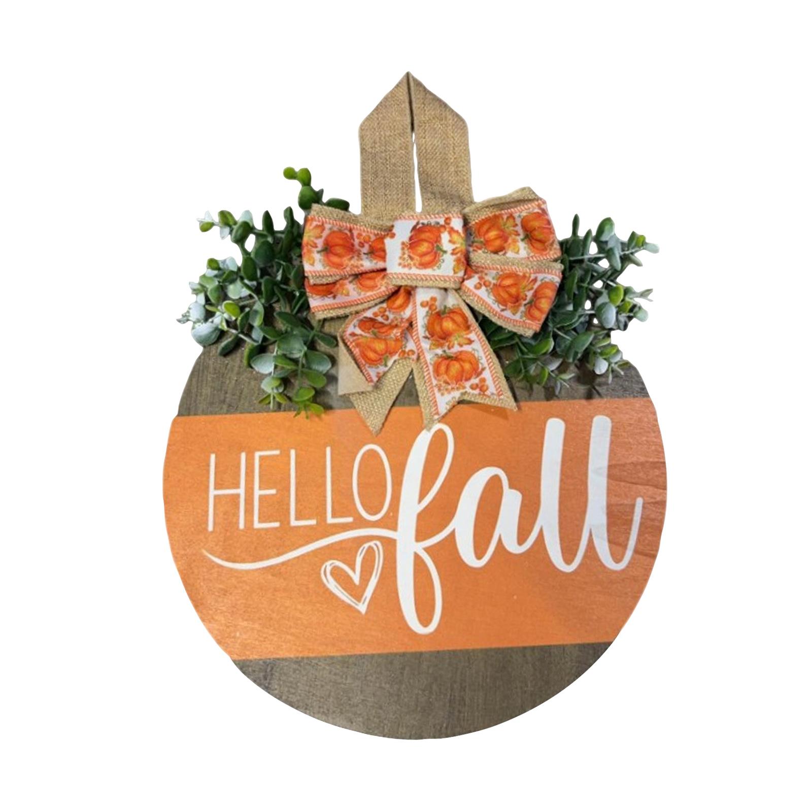 

Деревянная тыква, подвеска на дверь «Добро пожаловать», украшение для дома, окна, стены One Size оранжевый