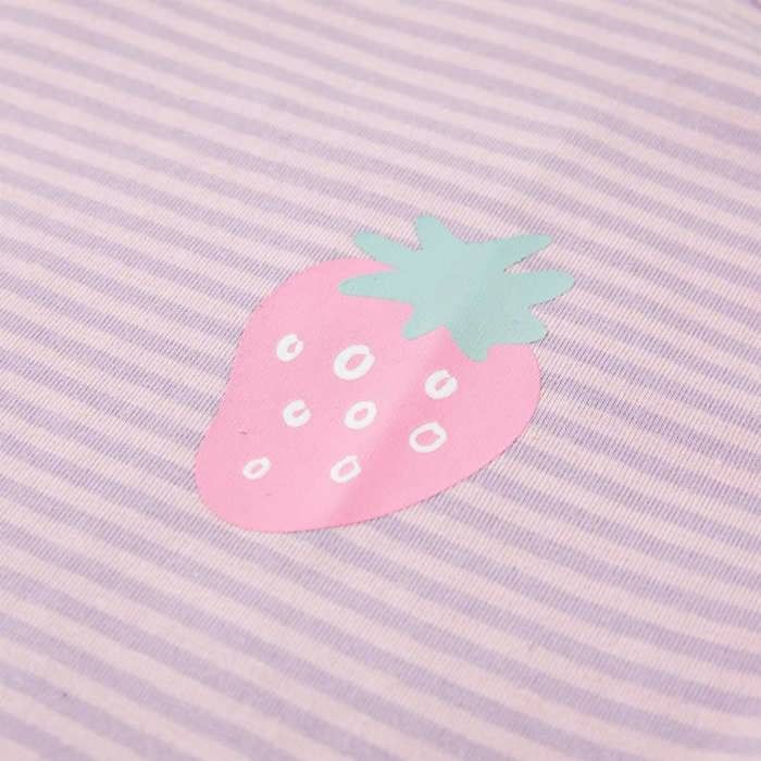 T-shirt enfants avec manches à volants lila 92/104/116/128/140