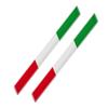 Italy Flag Car Sticker - Decorative Decal for Trucks | Italian Tricolor Flags |