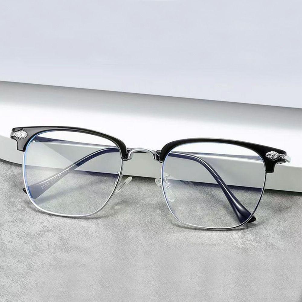 Portable Reading Glasses Anti-Blue Light Hyperopia Glasses Fashion Ultra Light Frame  Men Women