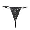 European & American Sexy Nightclub Diamond Body Chain & Mesh Panties Set