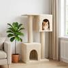 Cat Tree with Sisal Scratching Posts Cream 114 Cm
