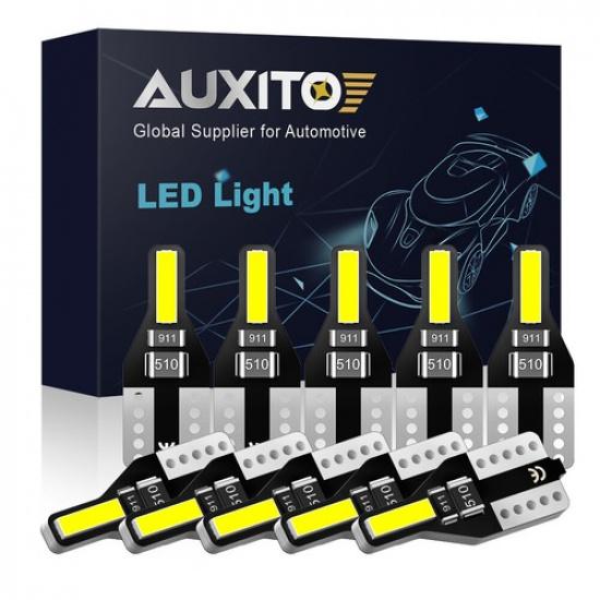 AUXITO 1157 1156 3157 3156 7443 7440 Светодиодная лампа стоп-сигнала, габаритного огня, заднего хода, указателя поворота 10pcs T10 168 2F-Series W