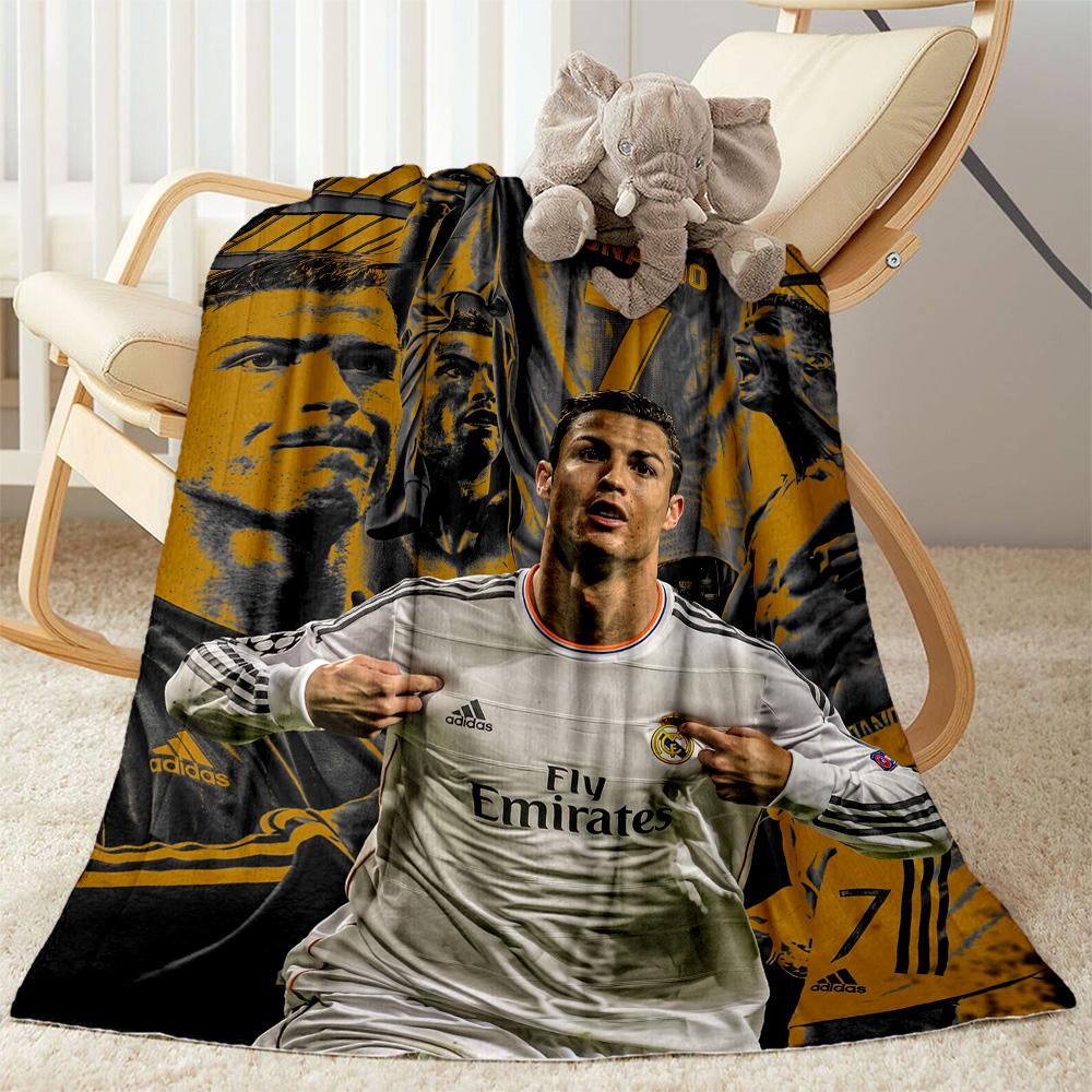 Ronaldo's Power Passion Blanket Soft Warm Cozy Great for Picnics Office Bed Four Seasons Universal Warmthful Decor