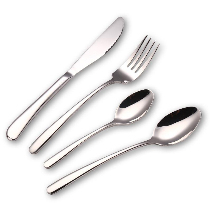 304 stainless steel knife, fork, spoon, western tableware, heavy and elegant series steak knife, thickened cloth wheel light