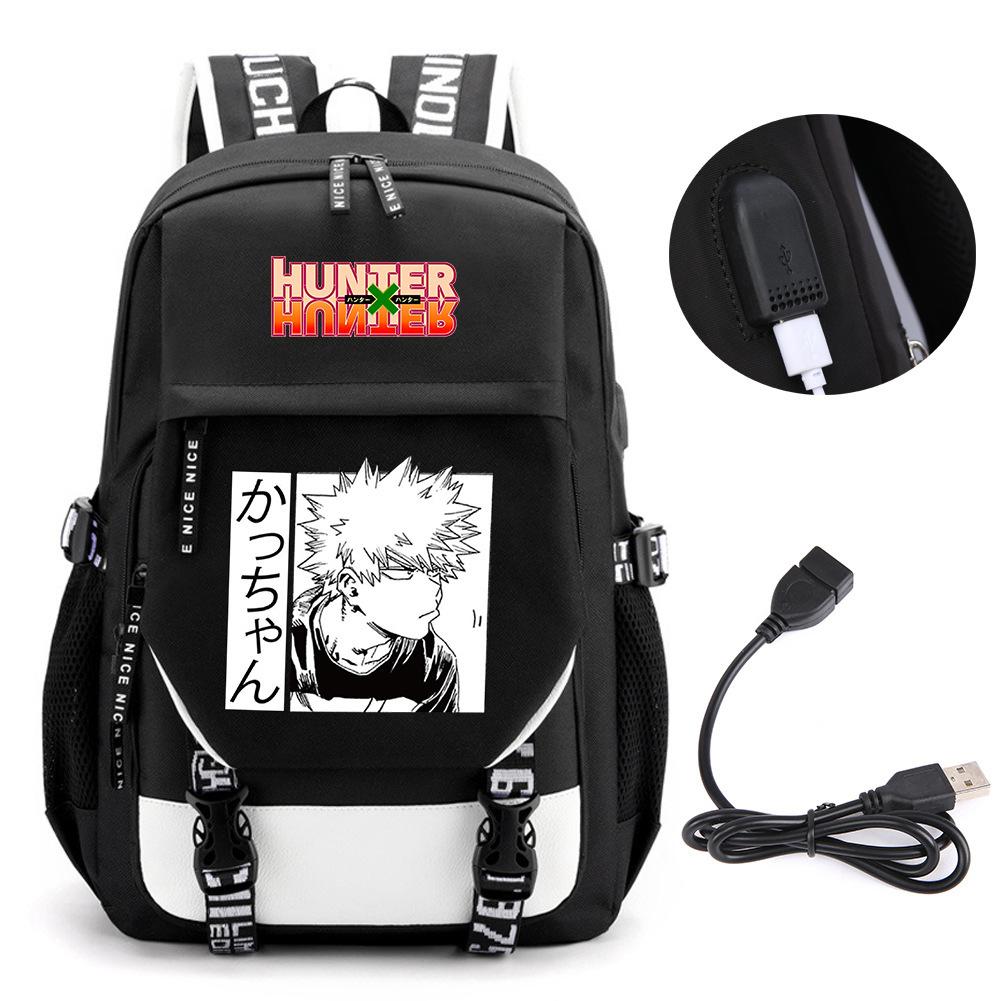 Animation Full-Time Hunter Peripheral Large-Capacity Backpack Backpack, Primary And Secondary School Student Schoolbag, Male And Female Computer Bag