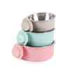 Prevent Spilling and Can Be Fixed for Hanging. Stainless Steel Drinking Bowl for Dog Cage and Pet Bowl in One.
