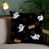 Kawaii Halloween Ghost Pillow Case Plush Fabric Soft Pillowcase Double Sided Print Sofa Cushion Cover Throw