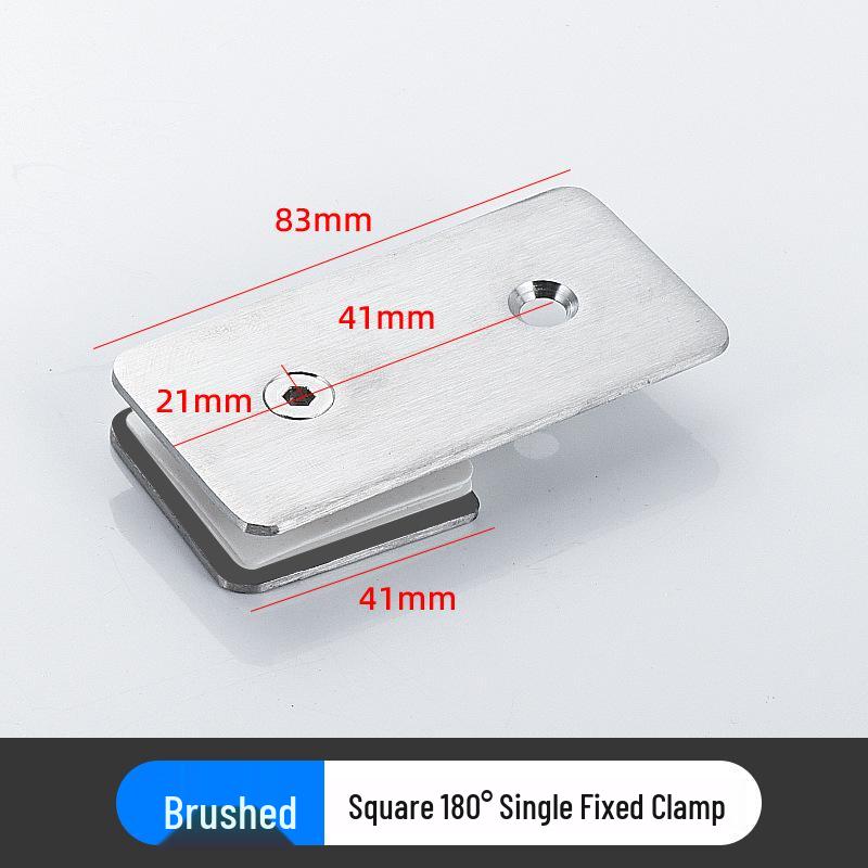 Stainless Steel 180° Glass Partition Clip for Stair Handrails