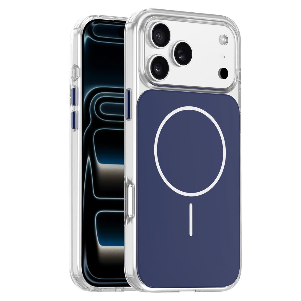 For IPhone 17 14 15 16 Pro Max Air Plus Transparency Wireless Charging Magnetic Phone Case with Tempered Film Protective Cover