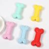 Spiky Bone Dog Chew Toy Puppy Teething Toy Textured Bone Teeth Cleaning Toy for Aggressive Chewers Anxiety Relief