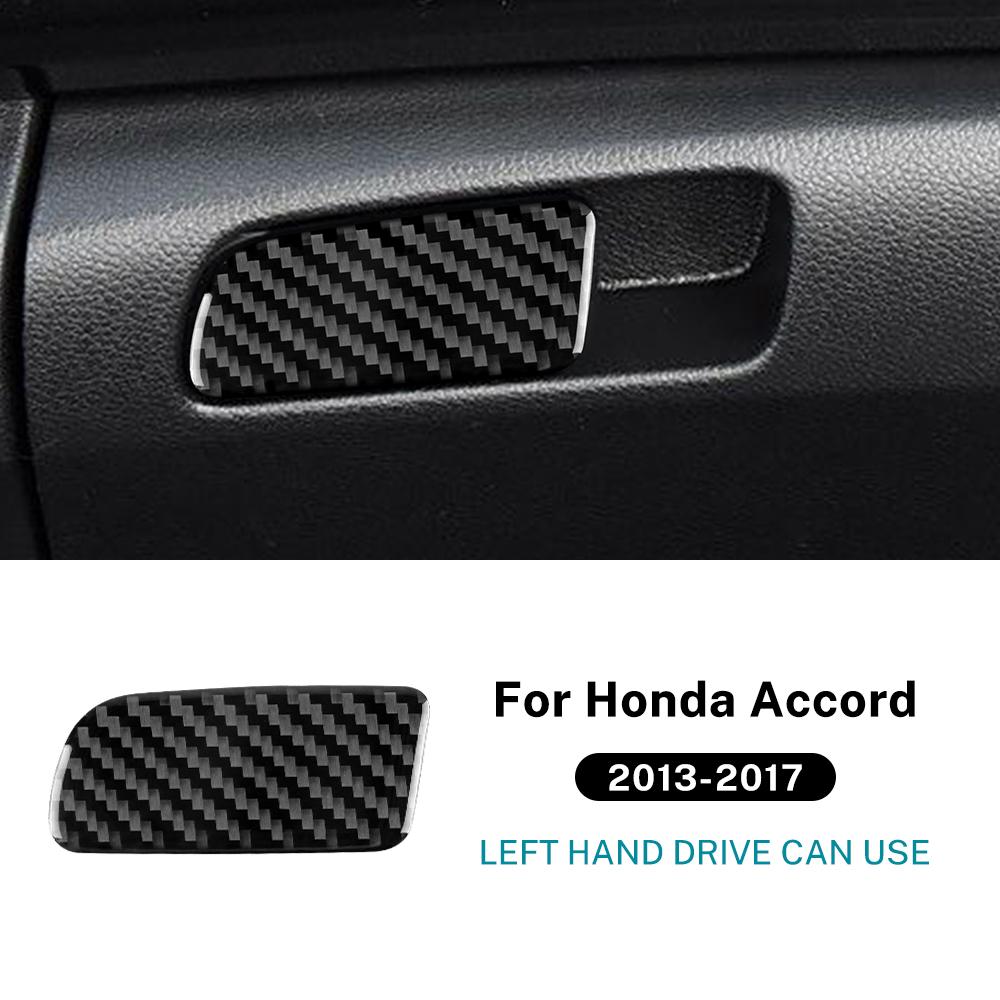 Настоящая мягкая карбоновая наклейка для Honda Accord 2013 2014 2015 2016 2017 LHD Рамка кнопки переключателя бардачка автомобиля Аксессуары