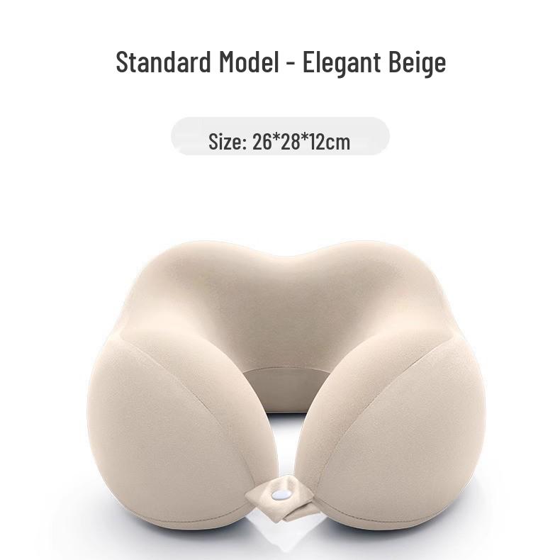 

U-Shaped Memory Foam Neck Pillow with Cervical Support for Travel and Airplane Sleep