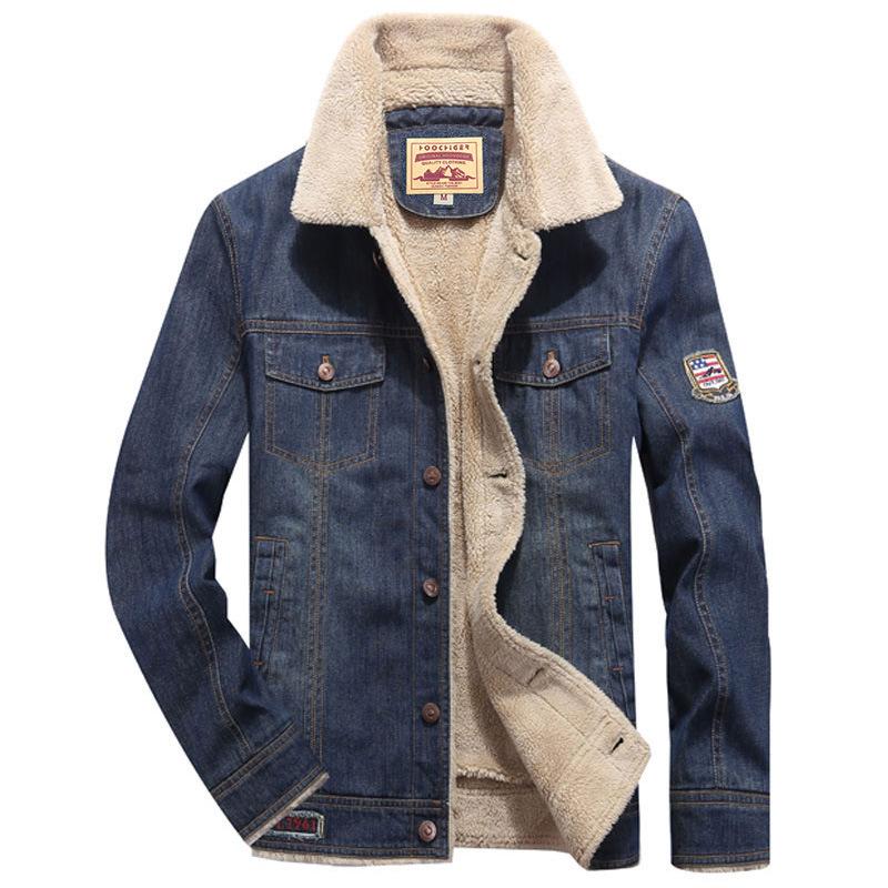 

Джинсовая хлопковая одежда мужская бархатная корейская версия модная повседневная теплая хлопковая одежда мужская S