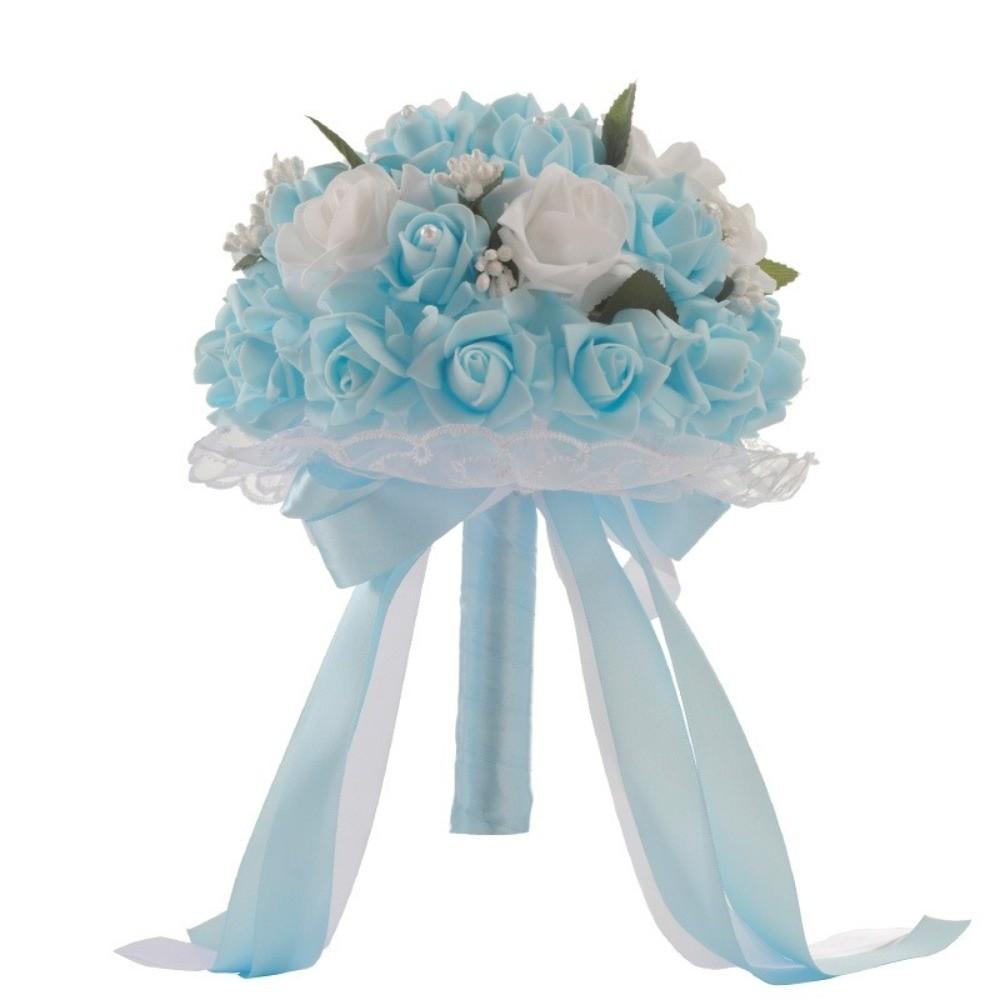 Romantic Artificial Hand Bouquet Silk Flowers Bridesmaid Bouquet Ceremony Anniversary