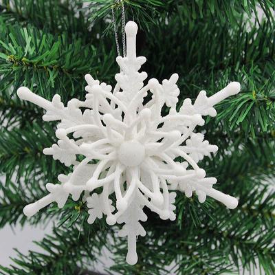 Adornos de Árbol de Navidad de Copo de Nieve 3D de 12 cm, En Stock