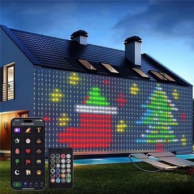Smart LED Curtain Lights USB,400 LED Dynamic Pattern DIY Curtain String Lights With App & Remote For Bedroom Christmas Decor