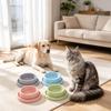 Ameisenfeste Haustiernapf Universeller Plastik-Futternapf Für Katzen Hunde Spritzschutz Ameisenfest Wasserkanal Leicht zu Reinigen Rutschfest Futter Napf