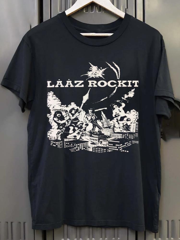 NEW LAAZ ROCKIT City's Gonna Burn Short Sleeve Black Size S-5XL Shirt AG1380 Unisex T-Shirt