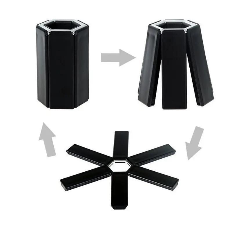 Pot Mat Dish Placemat Coaster Folding Heat Insulation High Temperature Pots And Pans Kitchen Gadgets Coasters Marble Placemats