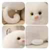 Cute Fluffy Simulation Cat Plush Toy Soft Hairy Fat Round Stuffed Animal Dolls Long-tailed Cat Plushies Doll Home Decor