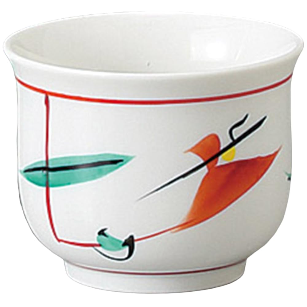 Sake Tokkuri and Ochoko 8cm Diameter X Tsuyugusa Large Size Mino Suitable for Hot Cold and Japanese Sake Ale-net Set, Set, 15.2cm High, 280ml,