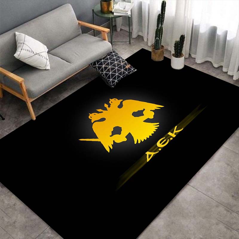 AEK FC Football Player Portrait Area Rug, Non Slip Floor Mat, Soccer Club Print Carpet for Fan Room Decor