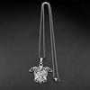 Turtle Guam Hibiscus Flower Chain For Women Men Stainless Steel Guadeloupe Frangipani Ocean Boho Hawaiian Necklace Jewelry Gifts